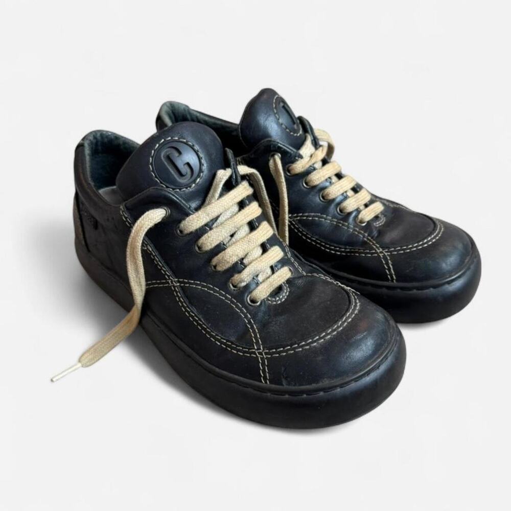 Camper chunky black leather sneakers